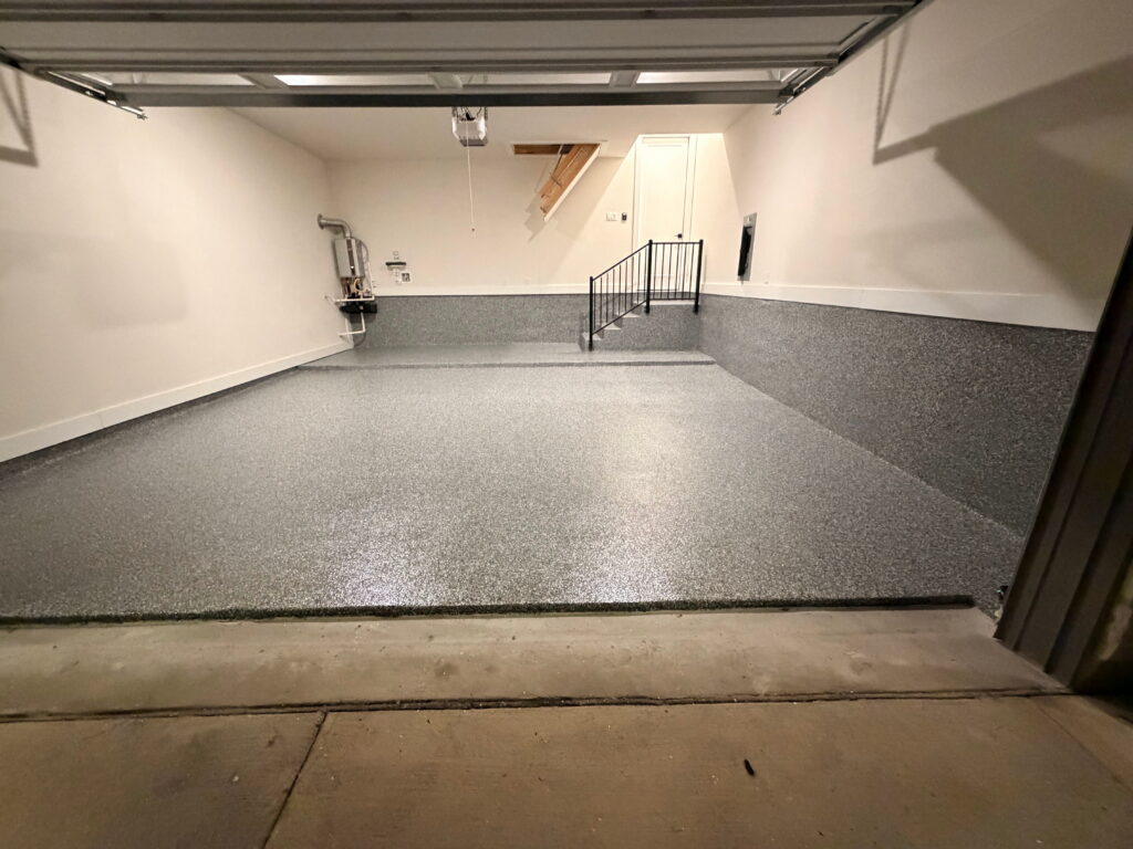 Garage epoxy flooring project in Alamo Heights, TX