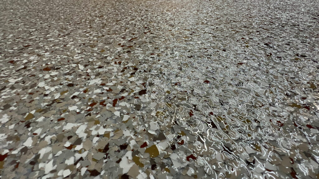 Garage epoxy flooring project in Stone Oak, TX