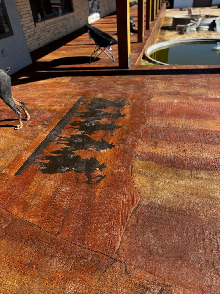 Wood-look concrete overlay project in San Antonio, TX