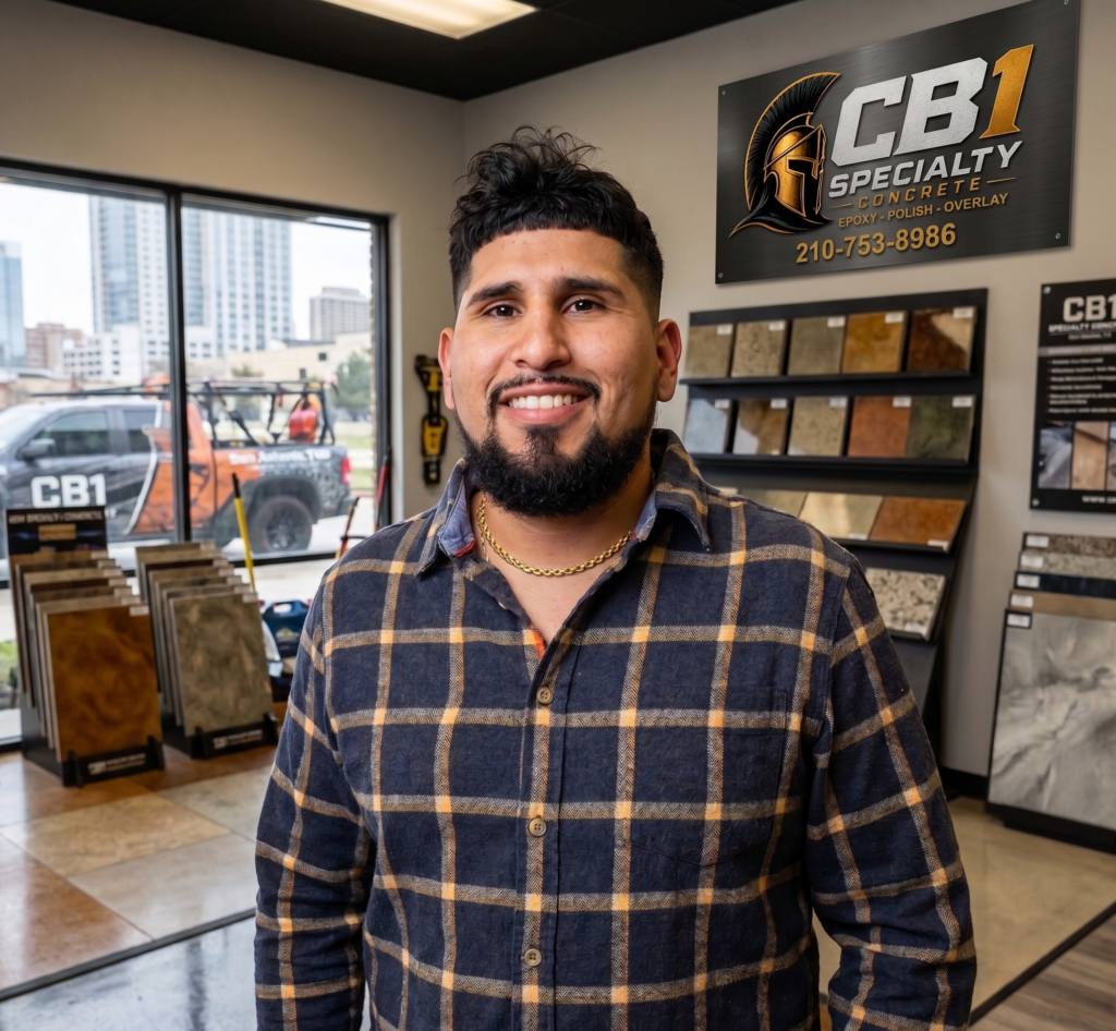 Christopher Burciaga, founder of CB1 Specialty Concrete in San Antonio, TX