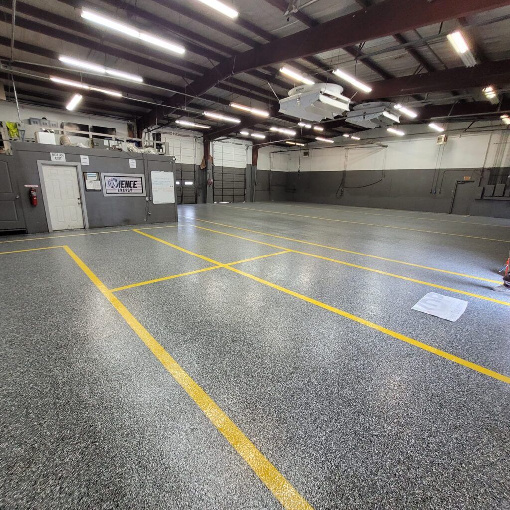 Commercial epoxy flooring project in Austin, TX