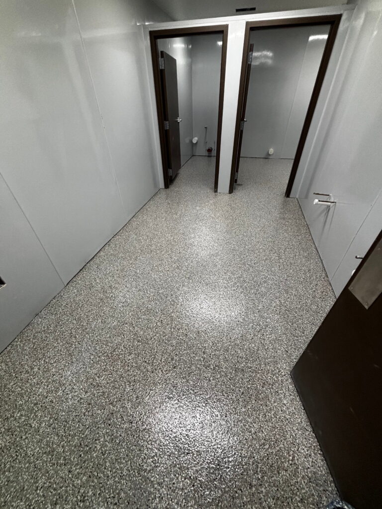 Commercial epoxy flooring project in Cibolo, TX