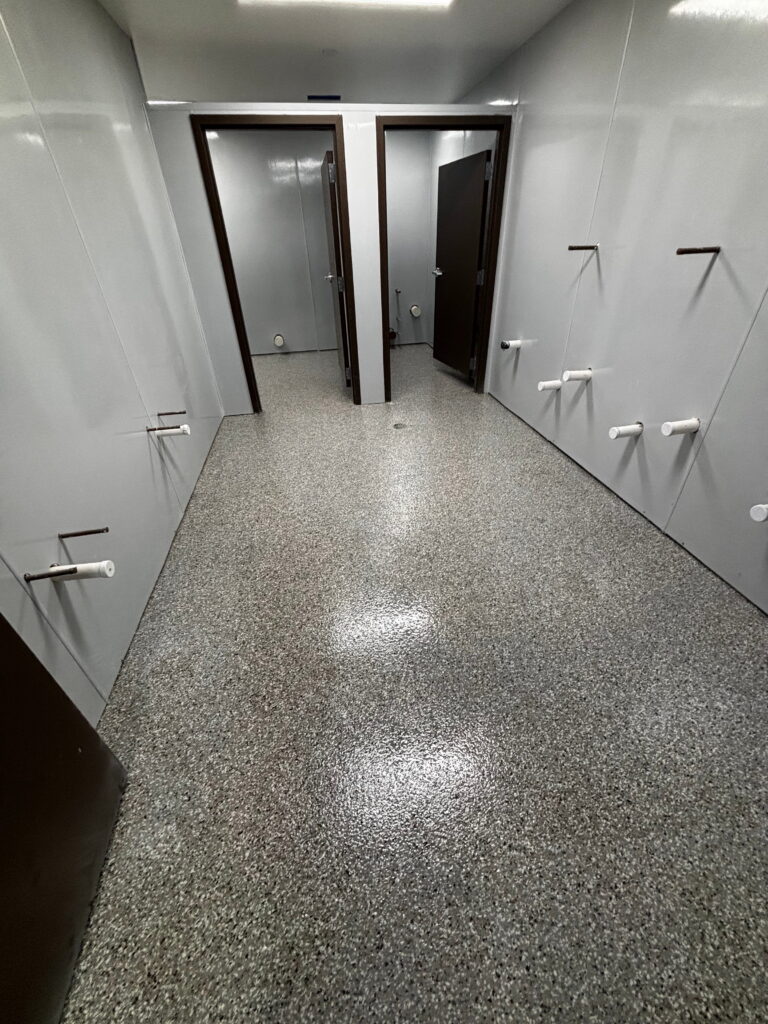 Commercial epoxy flooring project in New Braunfels, TX