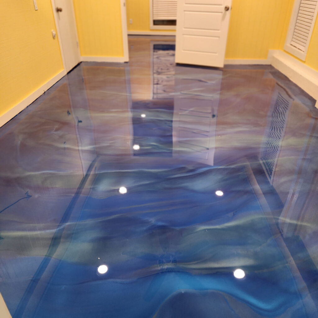 Commercial epoxy flooring project in Shavano Park, TX