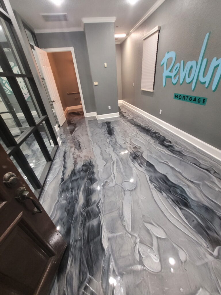 Commercial epoxy flooring project in Stone Oak, TX