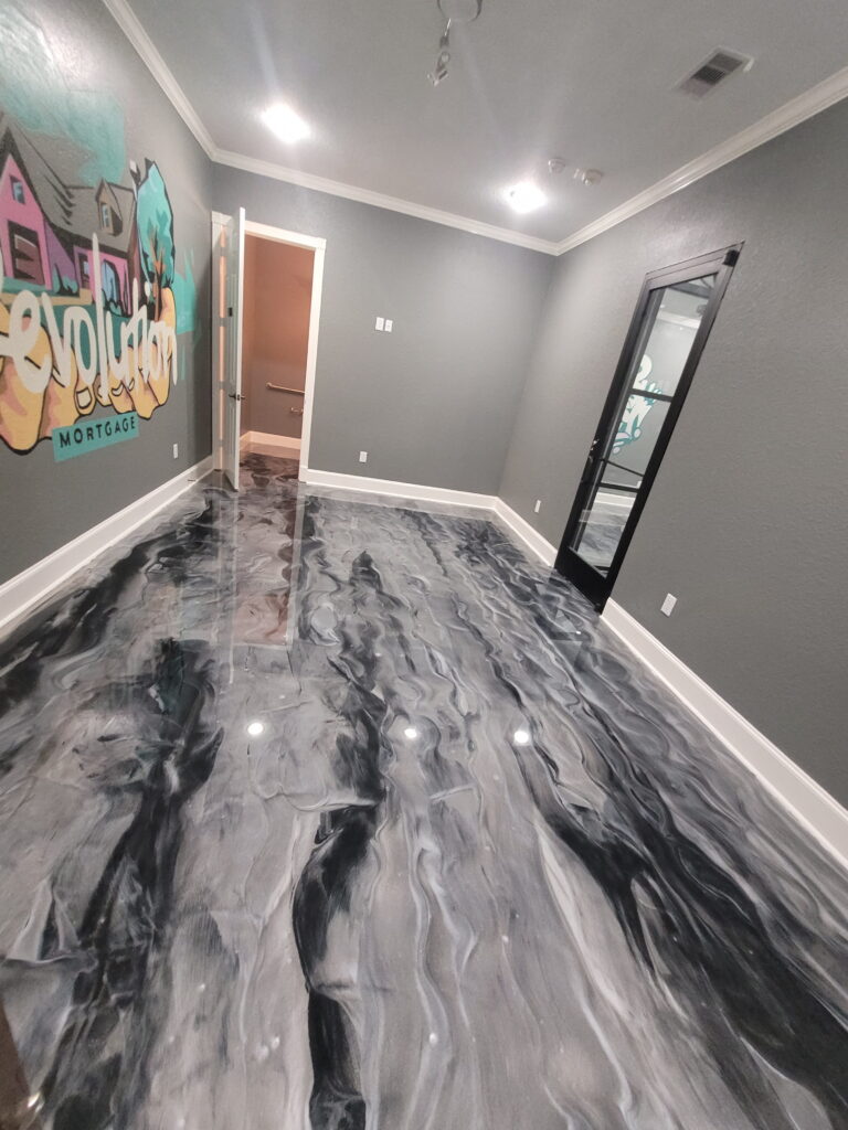 Commercial epoxy flooring project in Alamo Heights, TX