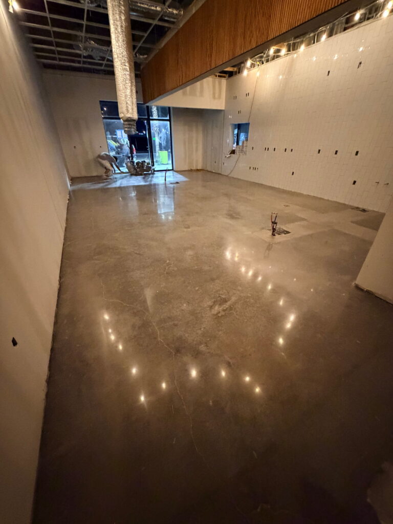 Polished concrete flooring project in Boerne, TX