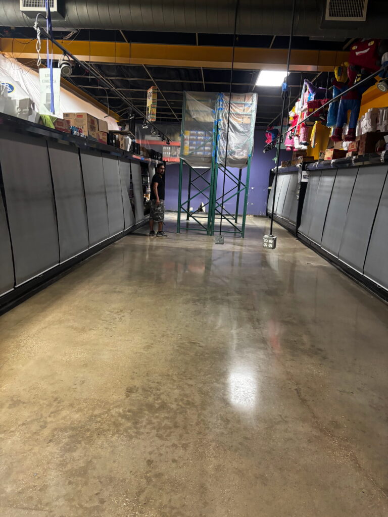 Polished concrete flooring project in Helotes, TX