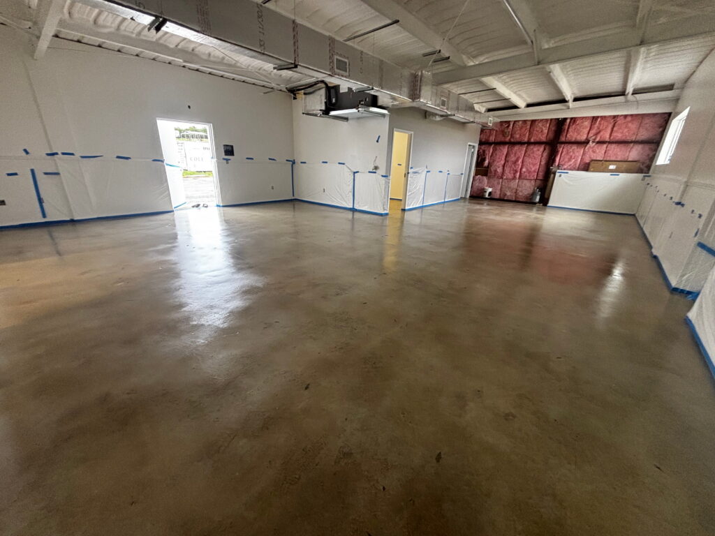 Concrete polishing project in New Braunfels, TX