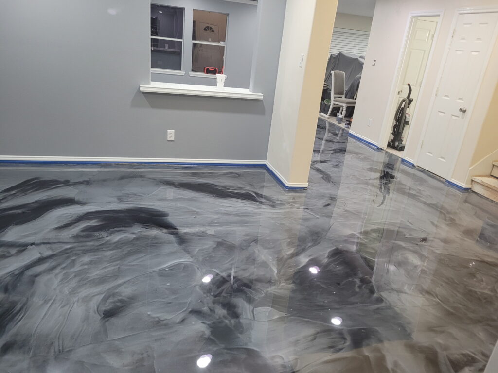 Epoxy flooring project in Fair Oaks Ranch, TX