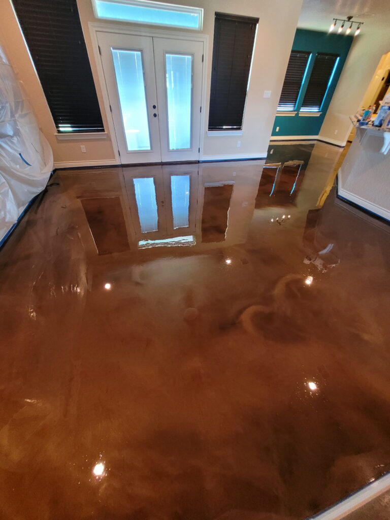 Epoxy flooring project in Helotes, TX