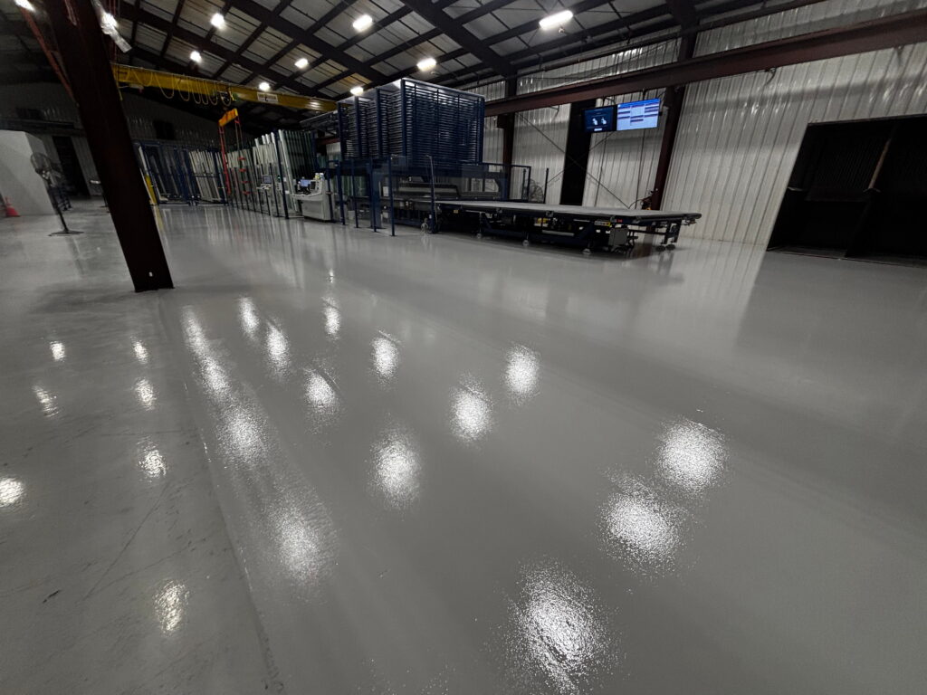 Finished industrial epoxy floor coating in San Antonio, TX