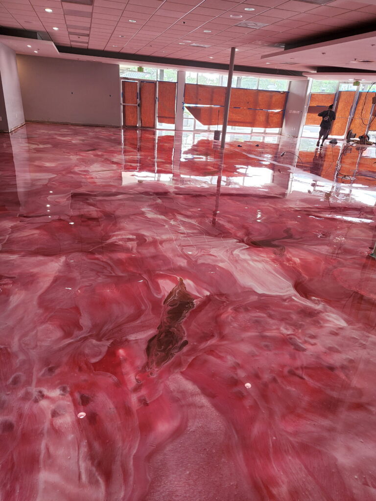Epoxy flooring project in Stone Oak, TX