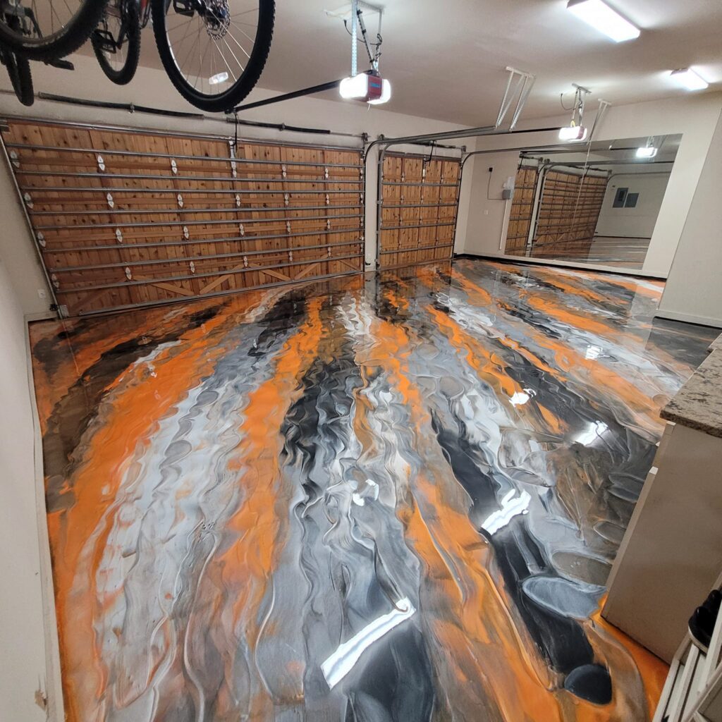 Luxury metallic epoxy flooring project in Fair Oaks Ranch, TX