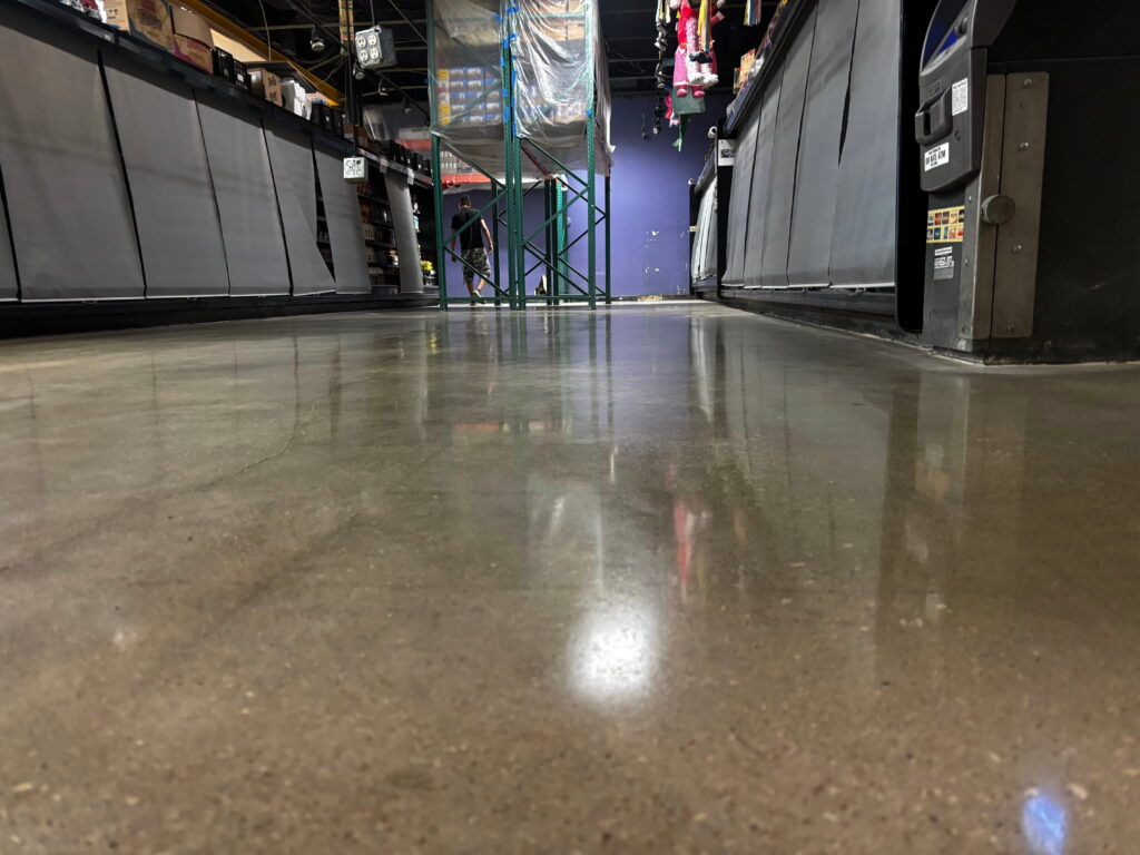 Retail store polished concrete in Austin, TX