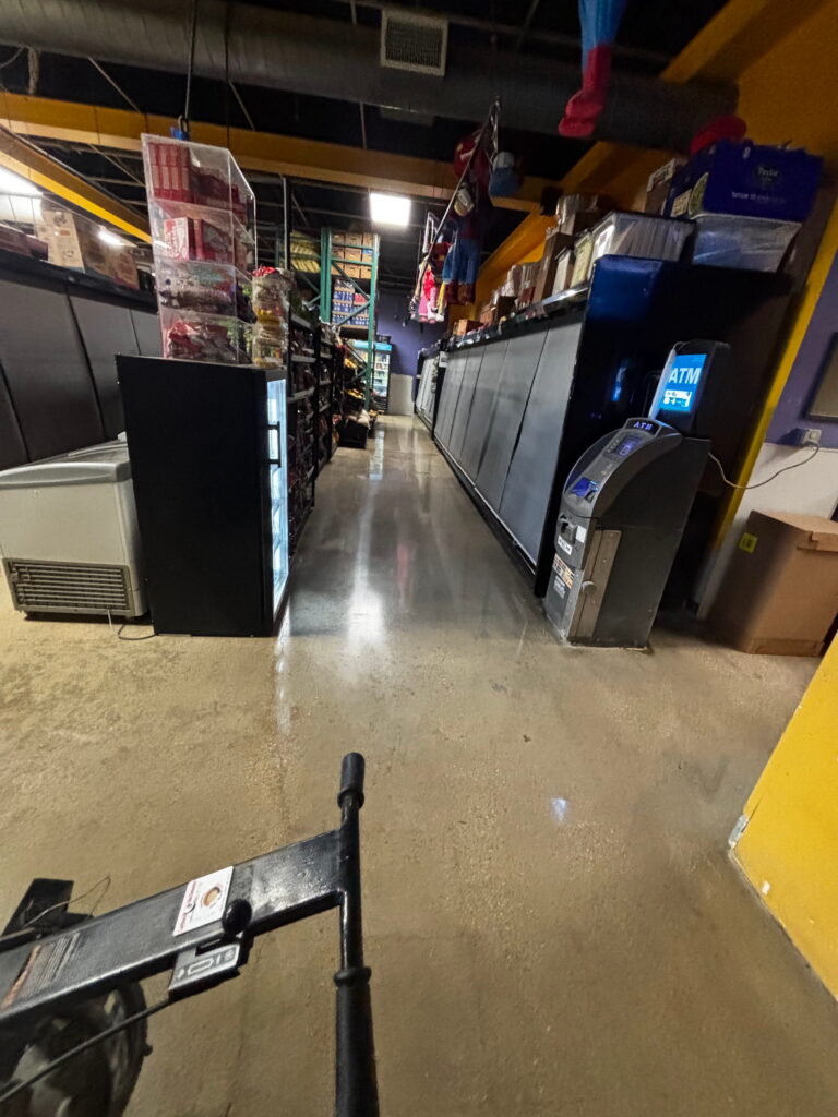 Retail store concrete polishing project in Boerne, TX