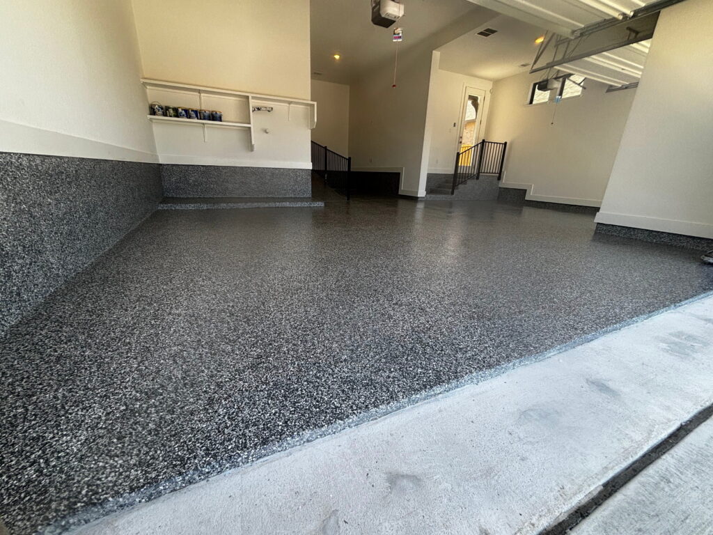 Garage epoxy flooring project in Seguin, TX