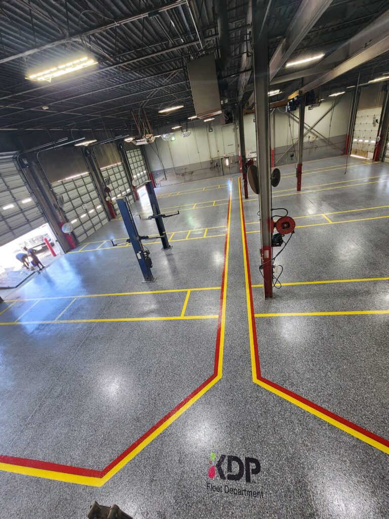 Commercial battery room flooring project in San Antonio, TX