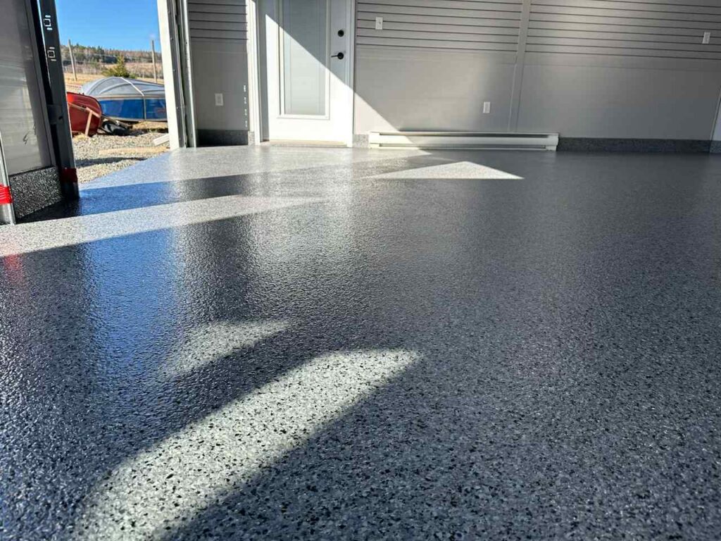 Garage and basement epoxy flooring project in Boerne, TX
