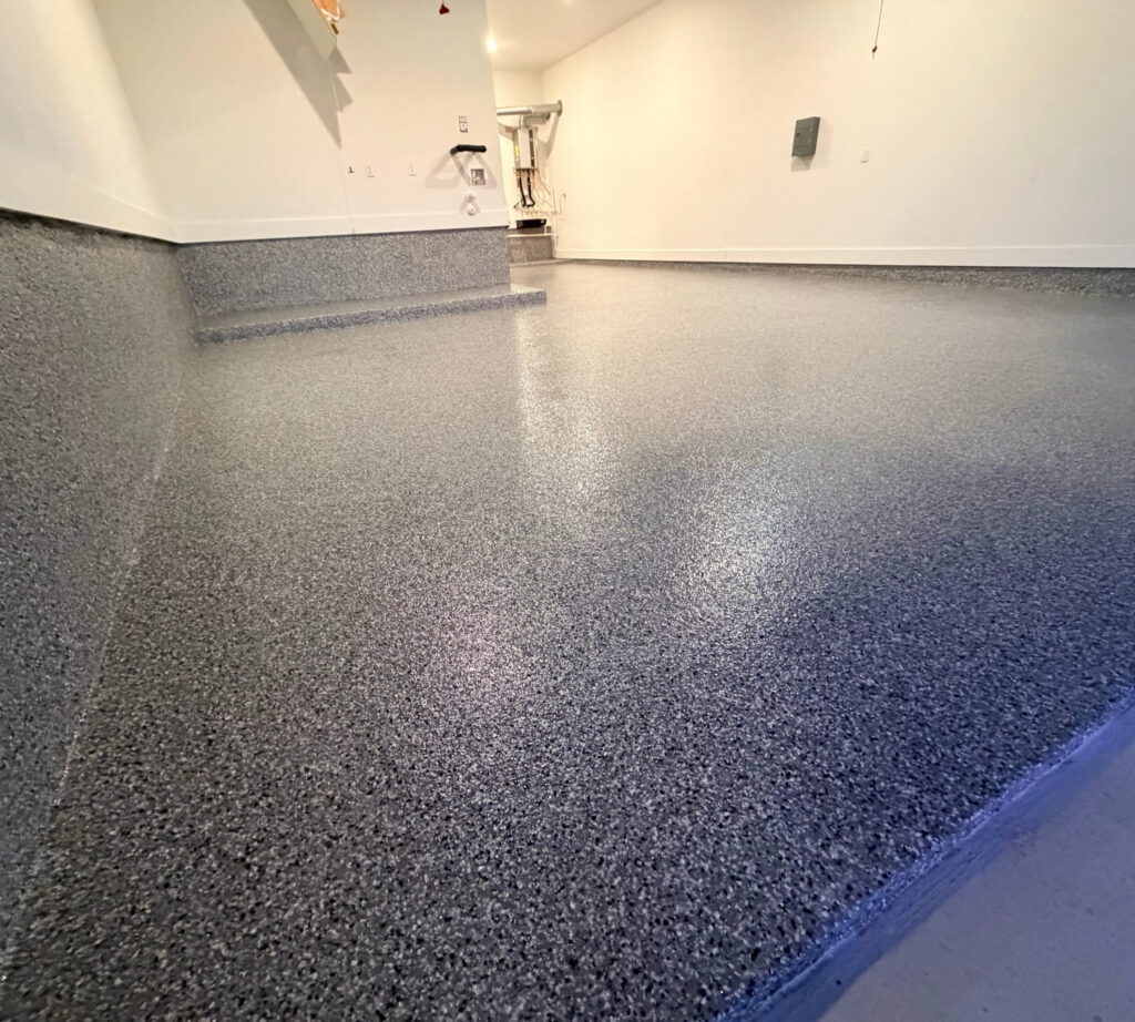 Garage epoxy flooring project in San Antonio, TX