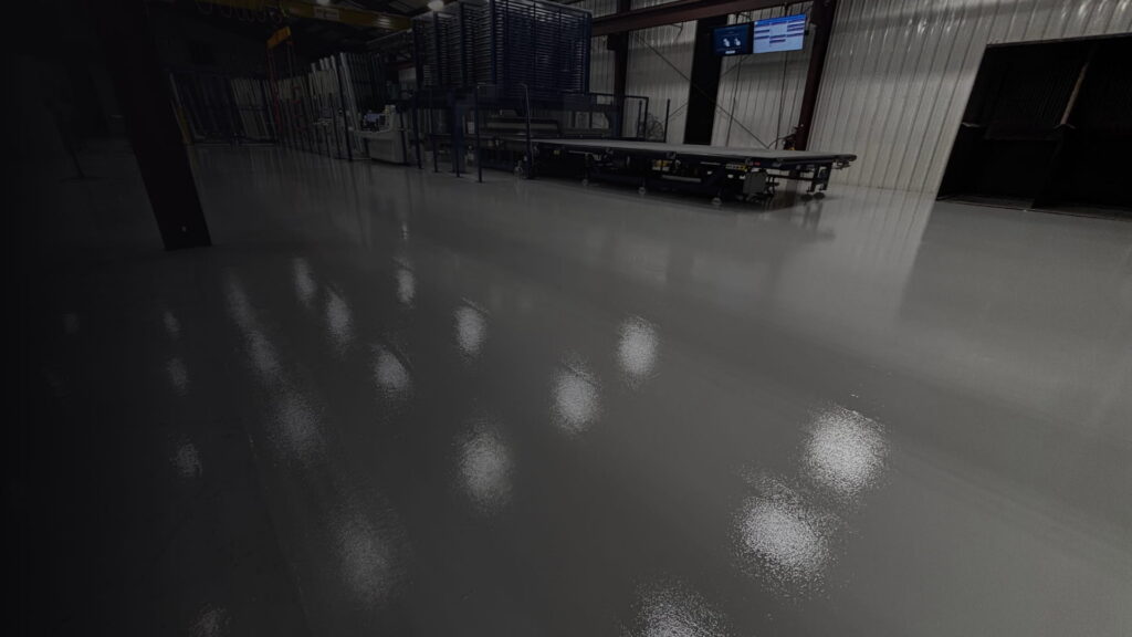 Solid color polyaspartic epoxy systems flooring project in San Antonio, TX